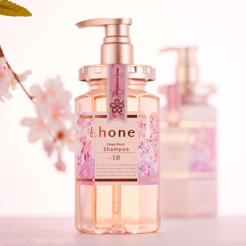 日本安蒂花子(&honey)樱花洗护套装 滋养修护蓬松改善毛躁