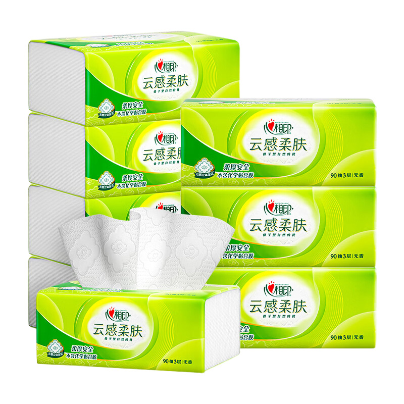 心相印面巾纸90抽*12包茶语系列二十四DT17090包-12