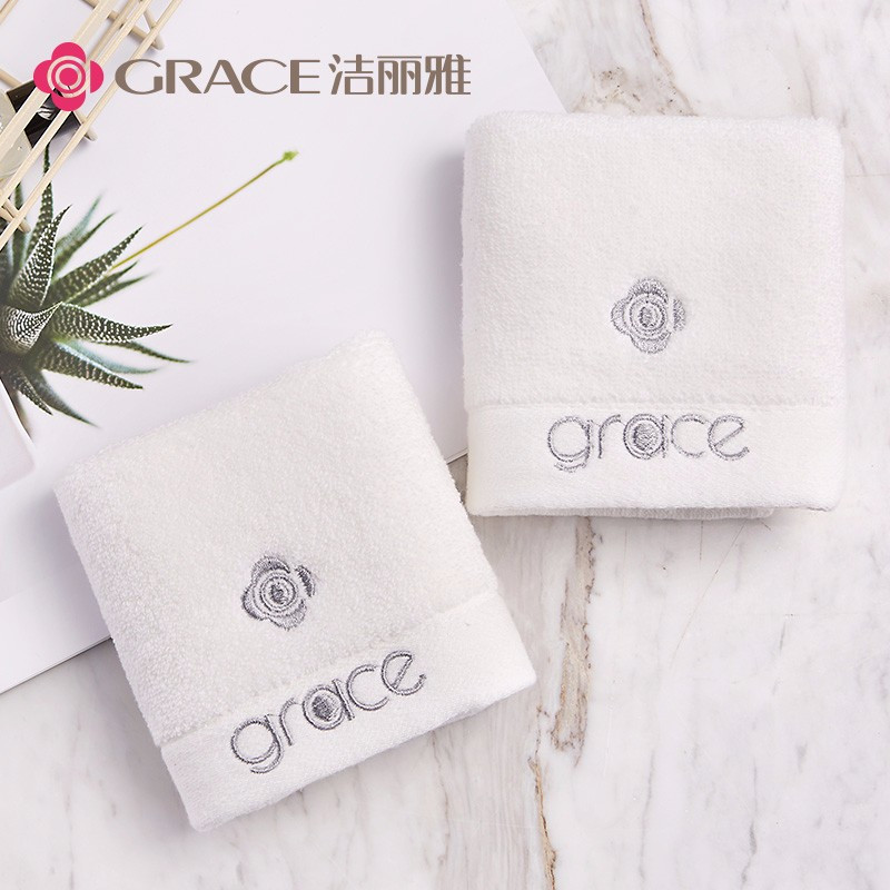 洁丽雅(grace)8642纯棉毛巾 4条装