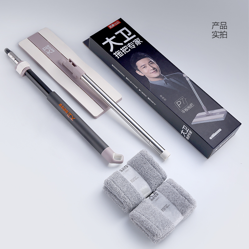 拓朴大卫免手洗平板拖把 拓扑懒人家用擦木地板瓷砖拖布墩布P7