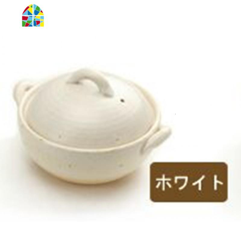 万古烧手工耐热粗陶土锅米饭炖汤焖烧 FENGHOU 预订5号砂锅(白色)烧水壶