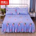南极人床裙单件新款防滑床套罩床笠床单三件套双人床席梦思保护套 150x200cm送同款枕套一对 DG浪漫樱桃