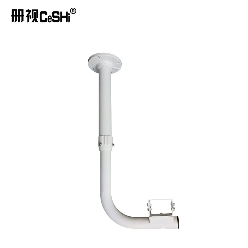 册视监控伸缩L型吊装摄像机探头铝合金挂式内出线弯型支架150-300cm个高清大图