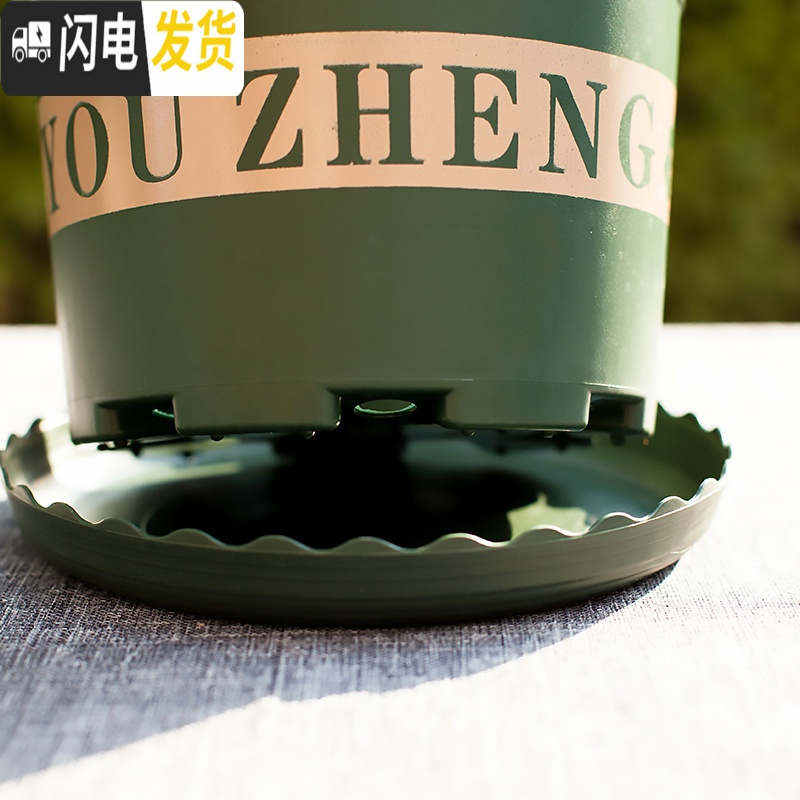 三维工匠塑料矮胖加仑花盆绿萝月季花多肉育苗盆加厚小加仑盆 高加仑1号不含托盘5个装[满十送一] 大花盆容器
