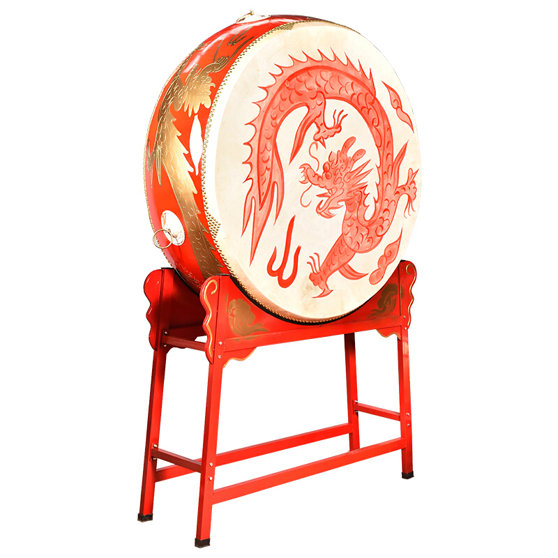 风雷动fldgl18米牛皮鼓大鼓龙鼓威风锣鼓中国红成人儿童演鼓扁鼓堂鼓