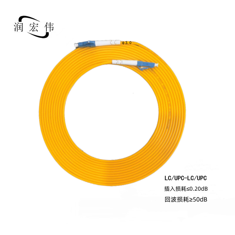 润宏伟 低烟无卤 光纤跳线 尾纤 LC-LC-1m 条高清大图