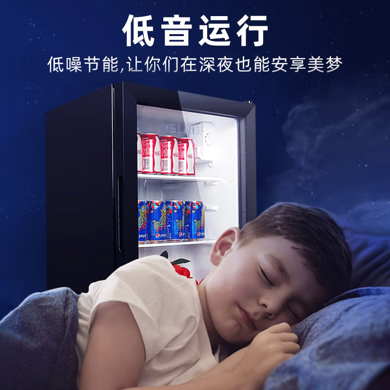 美菱 (MELING)立式家用冰吧 冷藏保鲜迷你展示柜 茶叶水果护肤品小型冰柜SC-79L