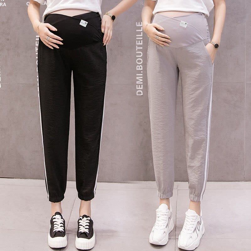 迪鲁奥(DILUAO)孕妇裤子秋季外出新款时尚裤宽松透气孕妇装秋冬装休闲舒适图片