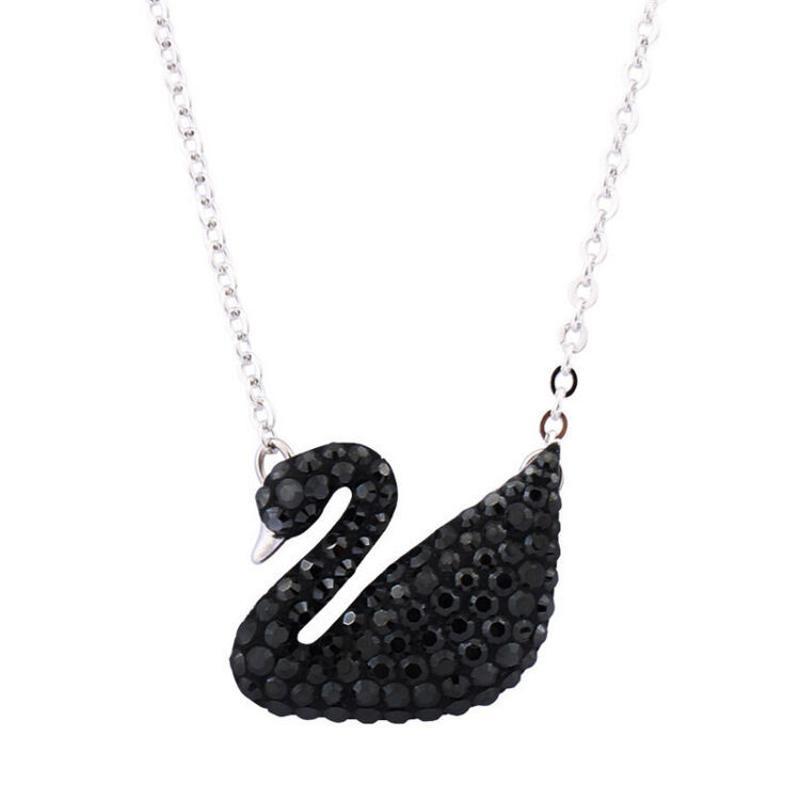 Swarovski 施华洛世奇 杨幂同款水晶项链时尚天鹅项链锁骨链大号黑天鹅项链 女士海外正品全国联保 5347329