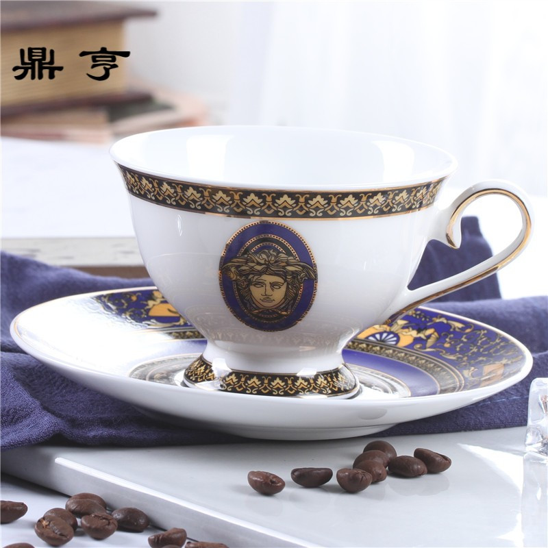 鼎亨欧式骨瓷碟套装情侣杯对杯家用英式红茶杯出口陶瓷礼品