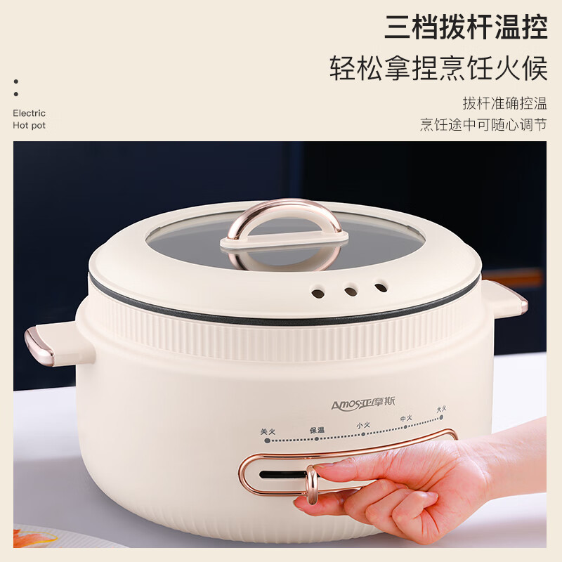 亚摩斯(AMOS) 蒸煮电火锅 AS-HG15Q jh高清大图