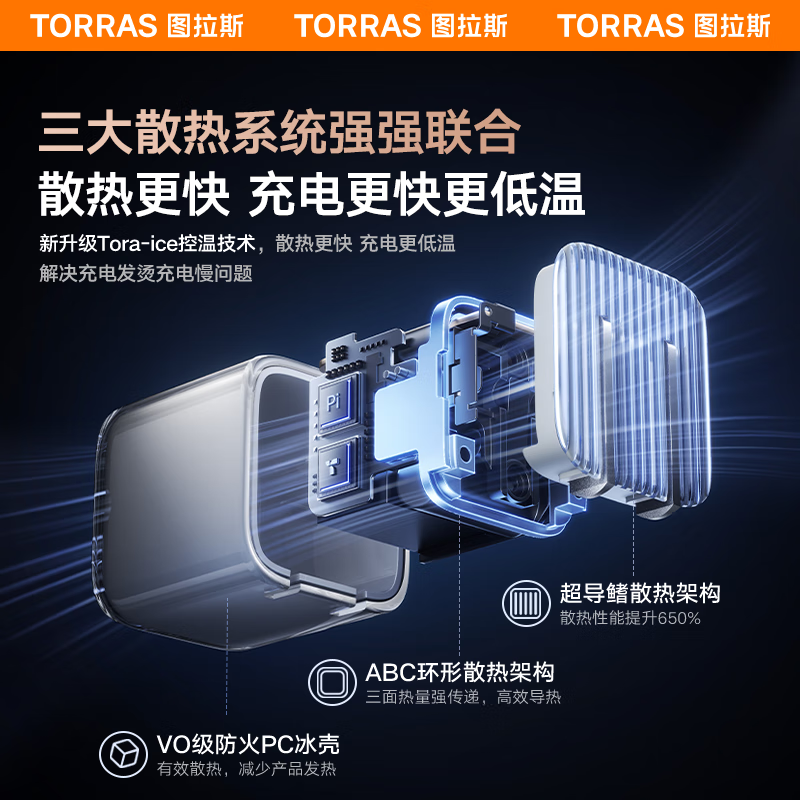 图拉斯-小冰块折叠脚充电器T23 Pro-CQ5C(颜色随机)高清大图