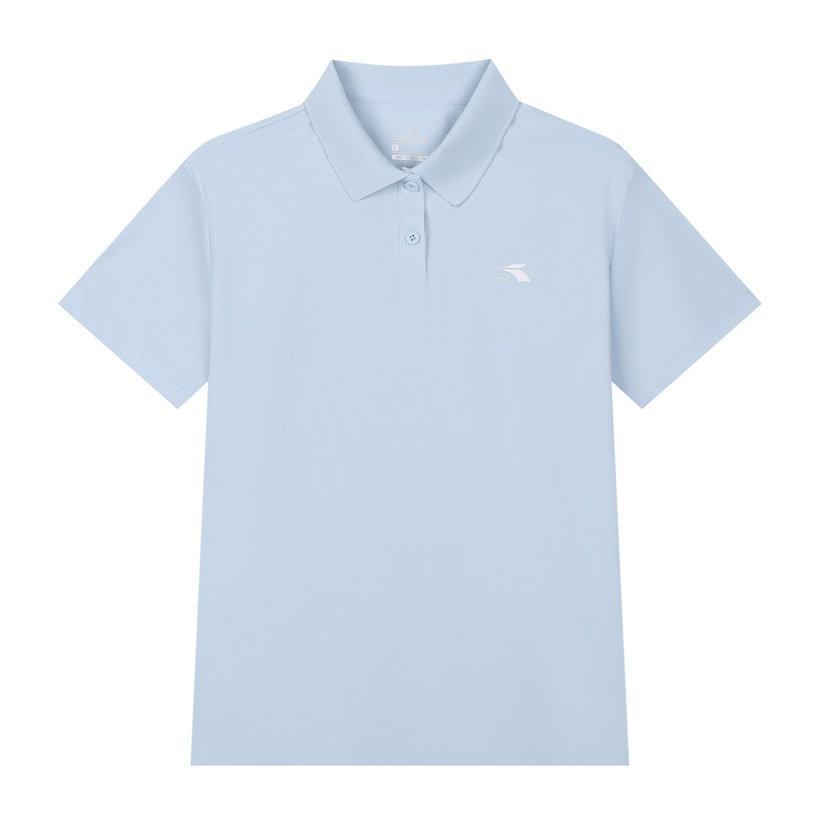 361°运动t恤女夏季时尚休闲polo衫女子健身翻领透气短袖潮662124110V XL 凝雾蓝