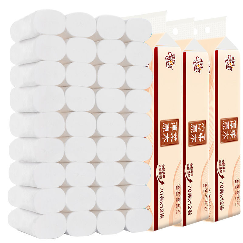 840g/提 36卷纸巾卷纸家用卫生纸厕所卫生纸餐巾纸整箱