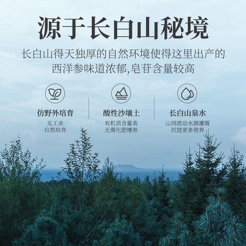 拍1发2杞里香西洋参切片50g小片花旗参片含片正宗长白山产泡茶水整枝