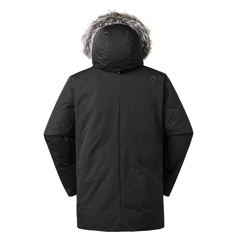 Marmot/土拨鼠男士款厚重羽绒服中长款带帽鹅绒700蓬