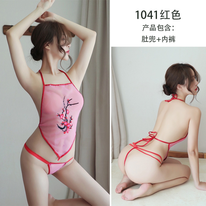 长夜漫漫情趣内衣性感诱惑免脱开档网袜丝袜制服诱惑透明套装组合 6（1041） 均码(80-120斤)