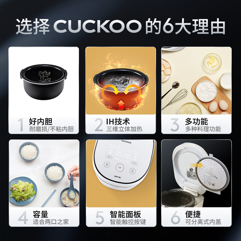 福库CR-HC0610FW智能家用IH电饭煲