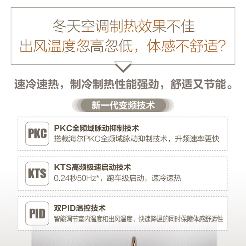 海尔空调(Haier)2匹 变频 新1级能效 除菌自清洁 家用空调柜机KFR-50LW/12LFA81VU1套机