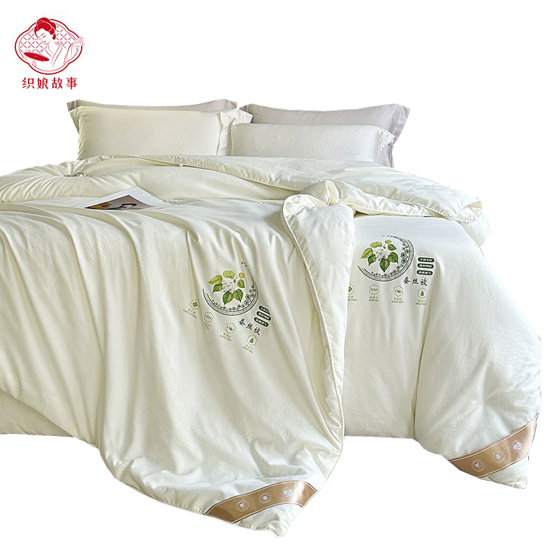 织娘故事 蚕丝被 子母被150*200cm(2斤+4斤)/张高清大图