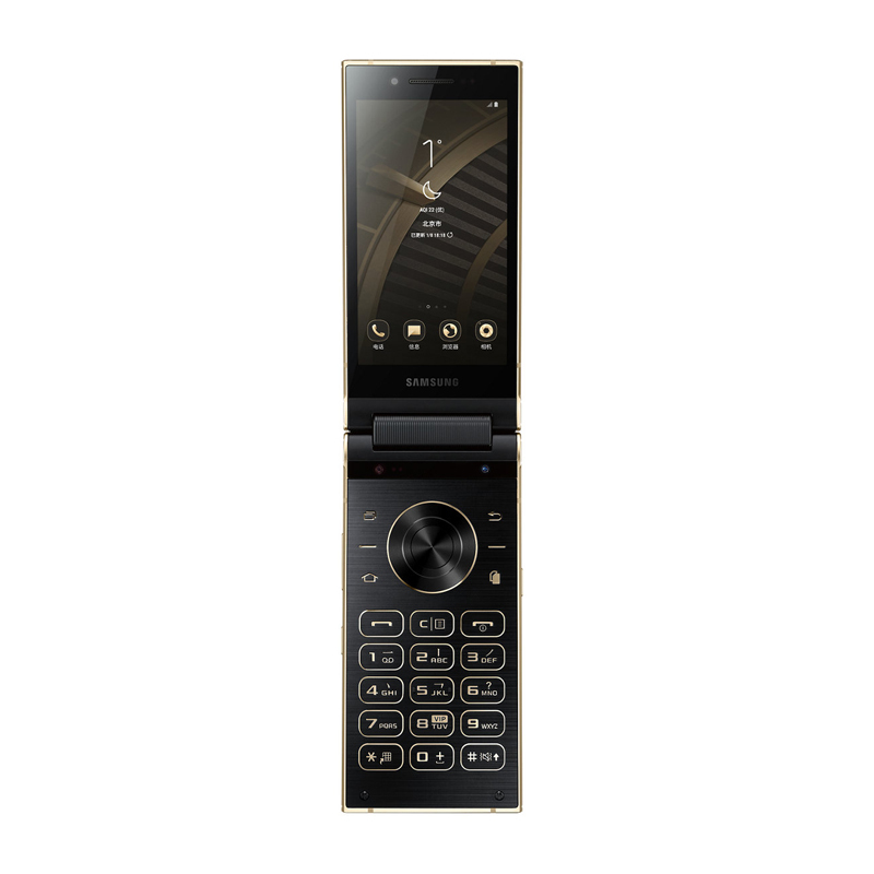 SAMSUNG/三星 W2018 心系天下手机 移动联通电信 双屏翻盖4G手机 双卡双待(6G++64G)至尊雅金