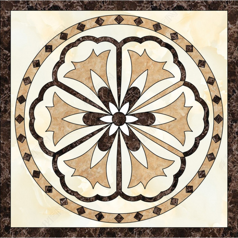 促销欧式仿大理自粘防水耐磨可移除不留胶pvc地板贴客厅厅地画壹德壹