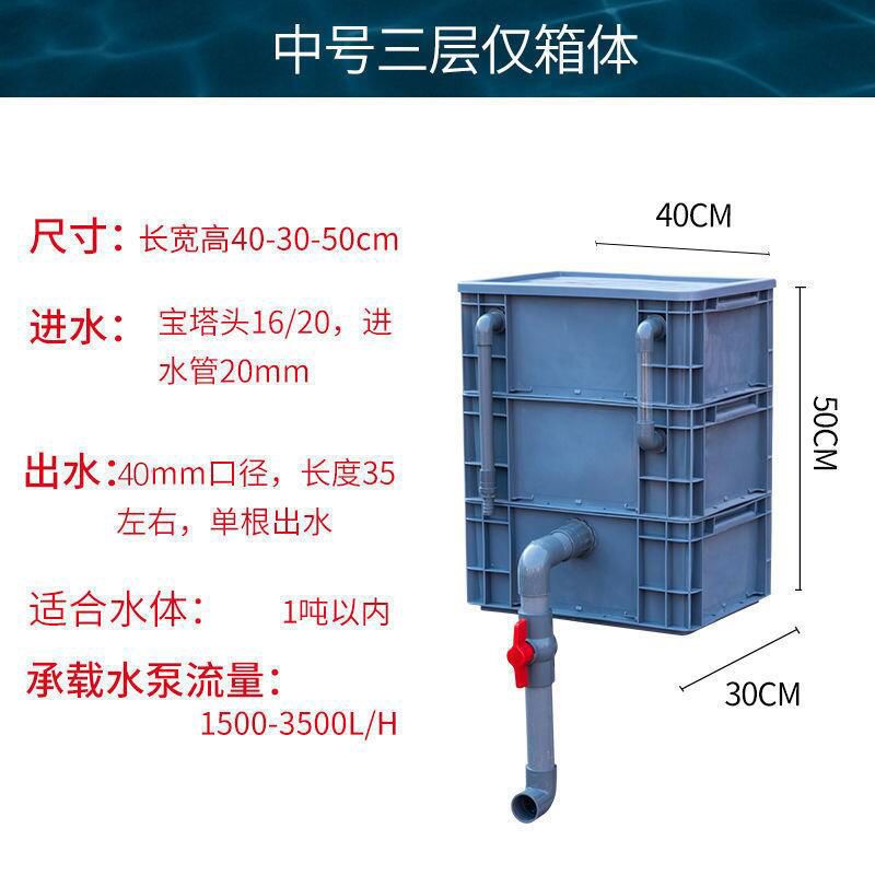 鱼缸鱼池过滤箱周转箱过滤家用水循环系统锦鲤上过滤自制滴流盒