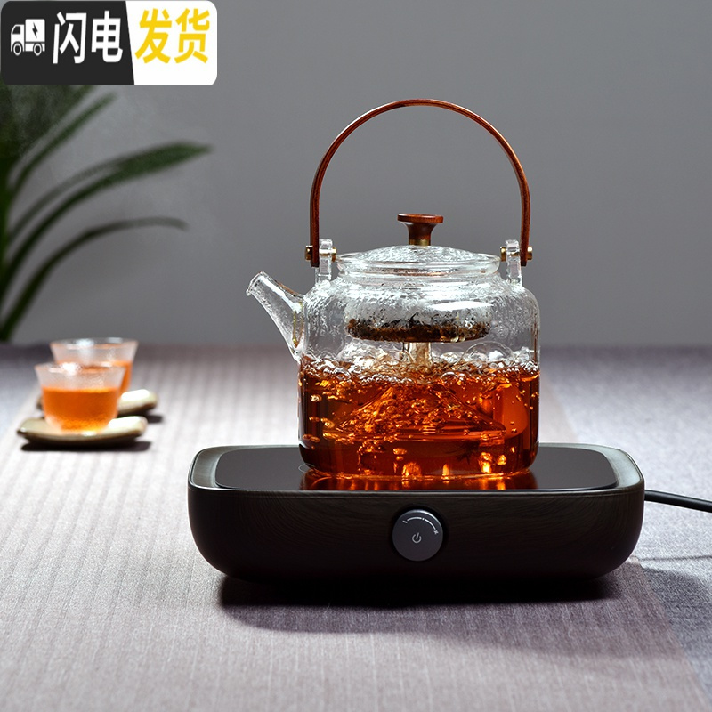 三维工匠玻璃茶壶加厚耐高温蒸汽煮茶器家用小型泡茶器