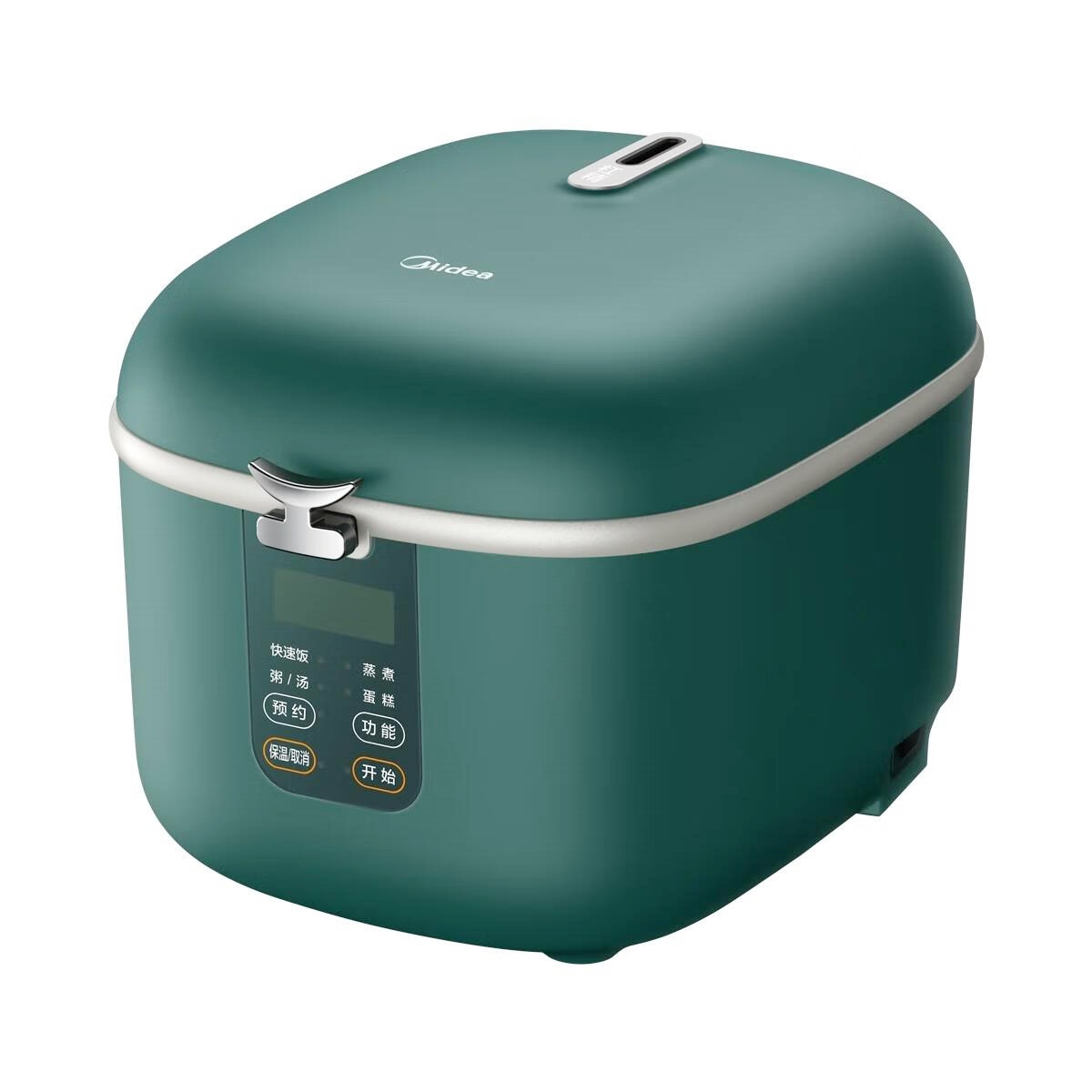 美的(Midea)金格羽费大厨1.6L绿色电饭煲 MB-FB16E306饭店小锅周大厨 1.6升小容量费 可煮3杯高清大图