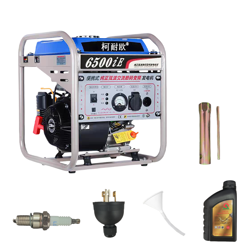 柯耐欧纯铜变频便携式大功率手动电动汽油发电机台6500i台高清大图