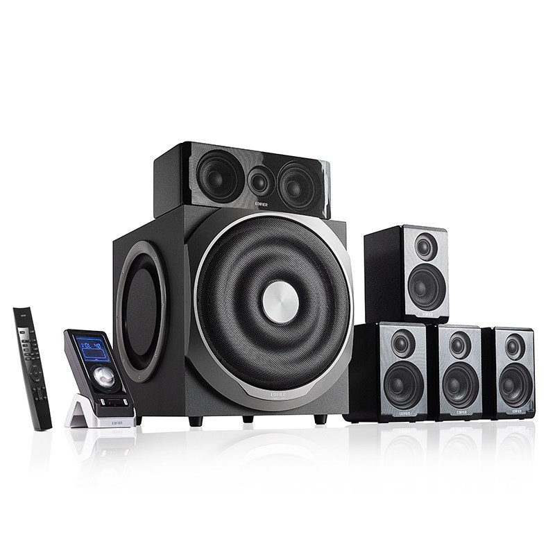 漫步者edifiers51mkii数字家庭影院音箱低音炮电视hifi音响黑色