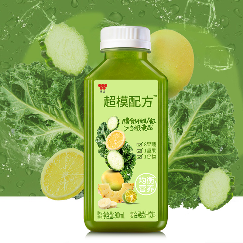 味全超模配方300ml*6瓶膳食纤维复合果蔬汁饮料运动健身饮料高清大图