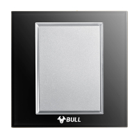 bull公牛开关插座暗装86型G22碳晶黑色玻璃白板空白面板插座盖板空面板白盖板线盒堵板