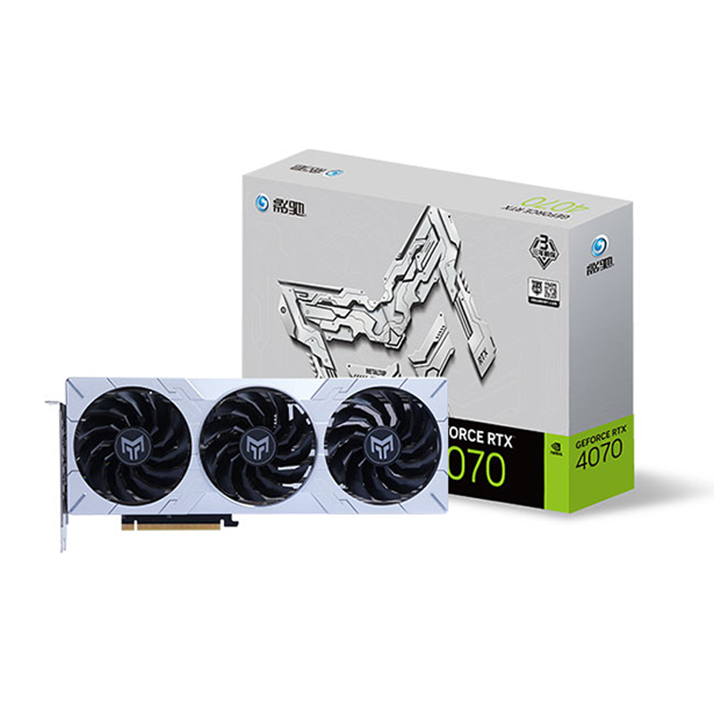 影驰 GeForce RTX4070 GDDR6X DLSS3 视频直播台式机电脑电竞游戏显卡 RTX4070 金属大师OC