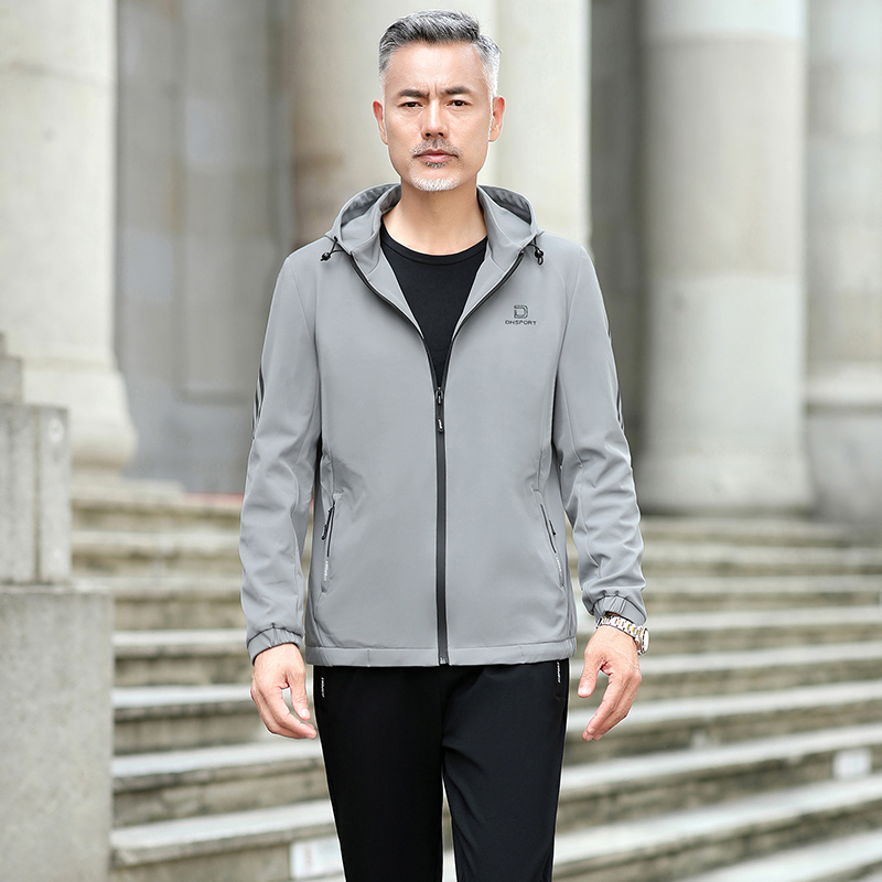 均妮中老年运动套装男春秋爸爸秋装两件套宽松休闲中年速干男士运动服