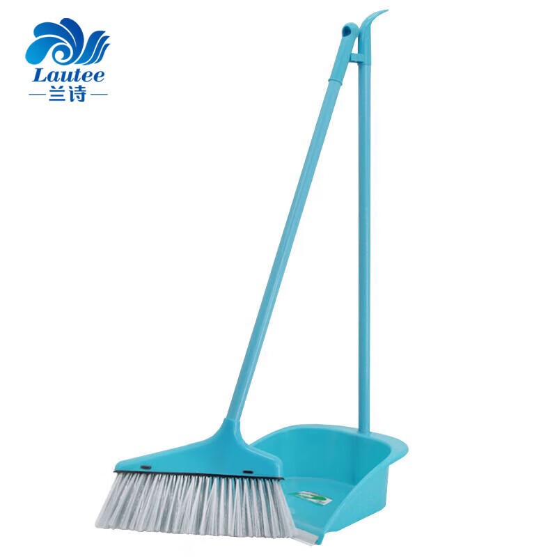 兰诗 LAUTEE 塑料扫把套装 WYQ0508 扫把 27cm*76cm 簸箕 25.5cm*76cm高清大图