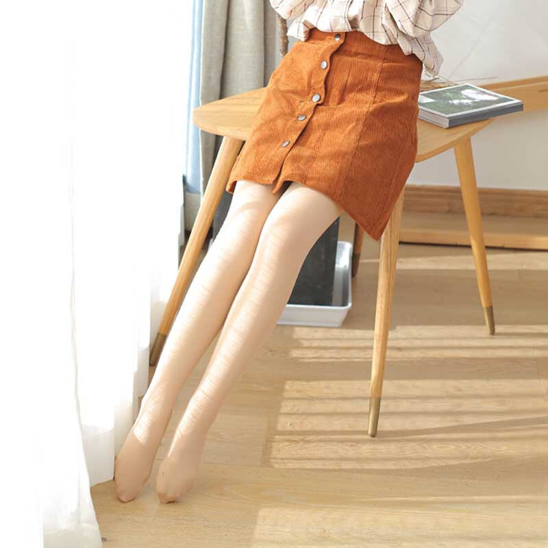 光腿神器加绒加厚春秋冬薄绒薄款显瘦肉色打底裤肤色连裤袜外穿女