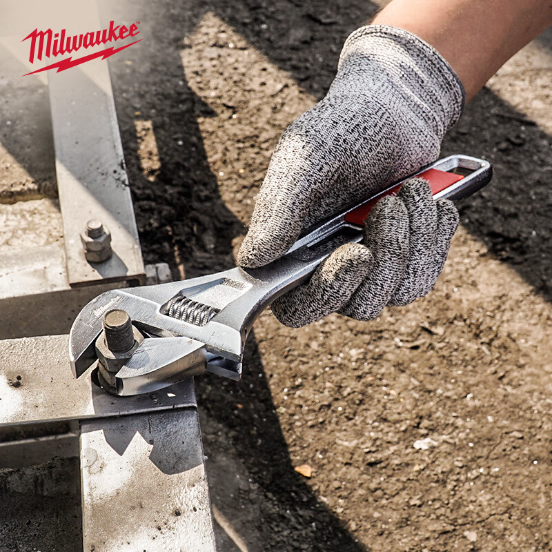 美沃奇进口活扳手活动扳手活络扳手6寸8寸10寸1215寸活口扳手48-22-7408高清大图