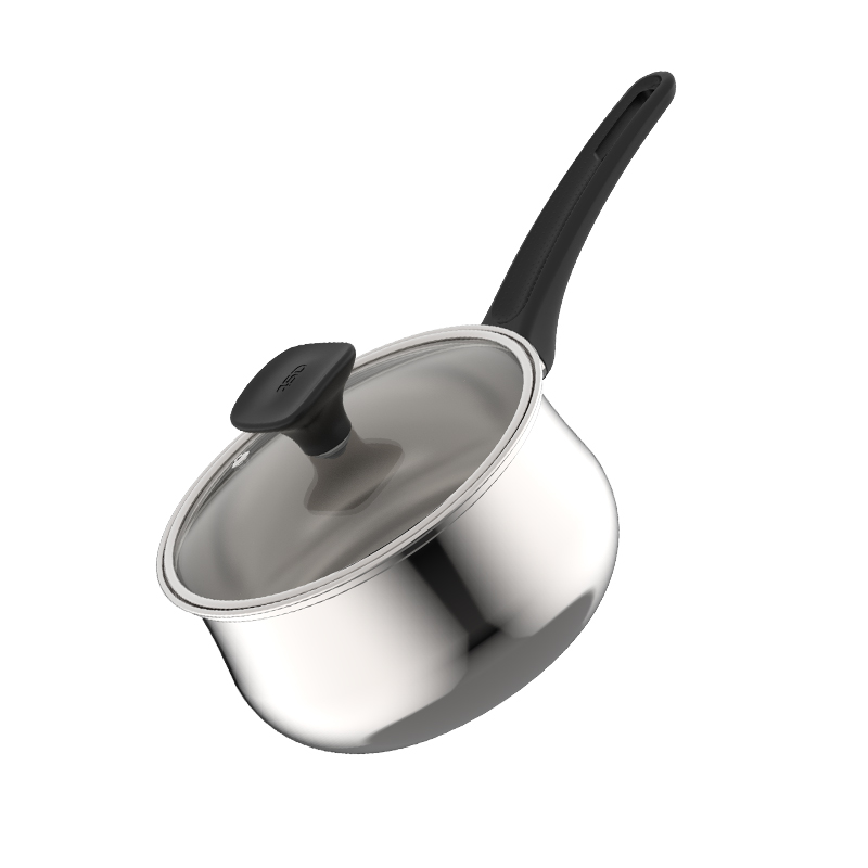 爱仕达 ASD 16cm 304不锈钢有盖奶锅通用灶具轻巧耐用高清大图