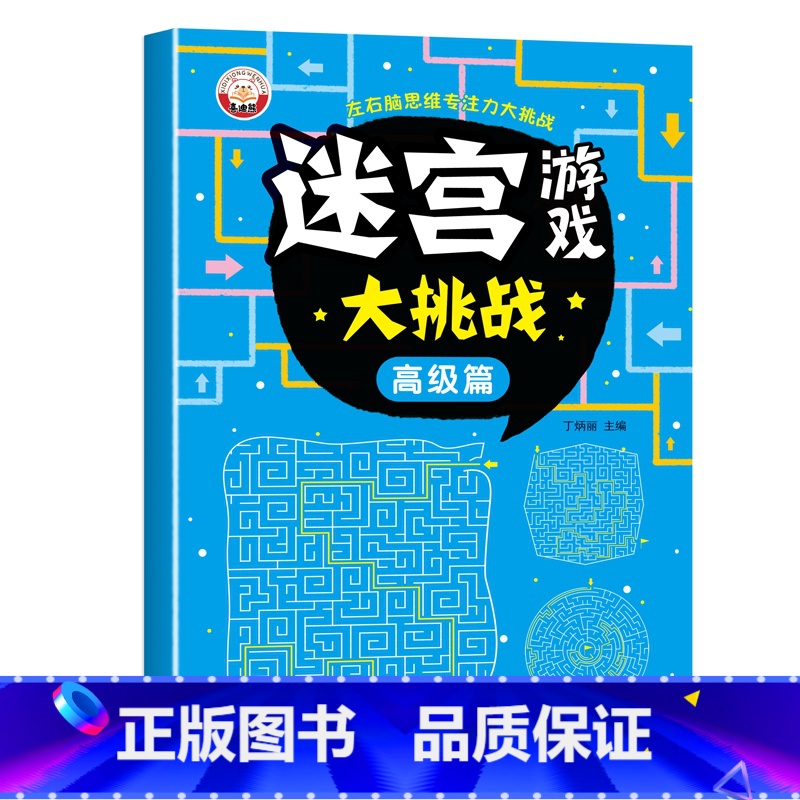 高级篇 [正版]儿童迷宫书 3-6-7-8-10岁宝宝走迷宫游戏大冒险趣味迷宫专注力注意力训练玩具智力大挑战锻炼大脑思维