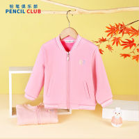 [1件3折]铅笔俱乐部童装秋装新款女童外套中小童棒球服儿童水晶绒上衣