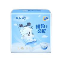 巴布豆（BOBDOG）超柔亲肤纸尿裤L156片箱装 舒爽棉柔婴幼儿纸尿裤 男女宝宝通用尿不湿 L码6包组合装