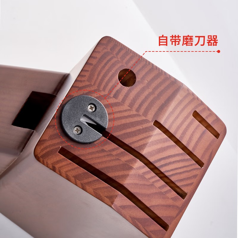 朗赫刀具七件套硬而不脆持久锋利手柄加固梨木传香LH-GJ30高清大图
