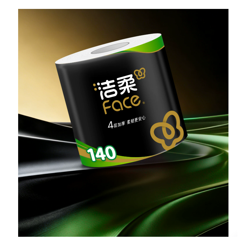 洁柔C&amp;S四层原生木浆无香中幅纸巾单包100抽以下无印花生活用纸高清大图