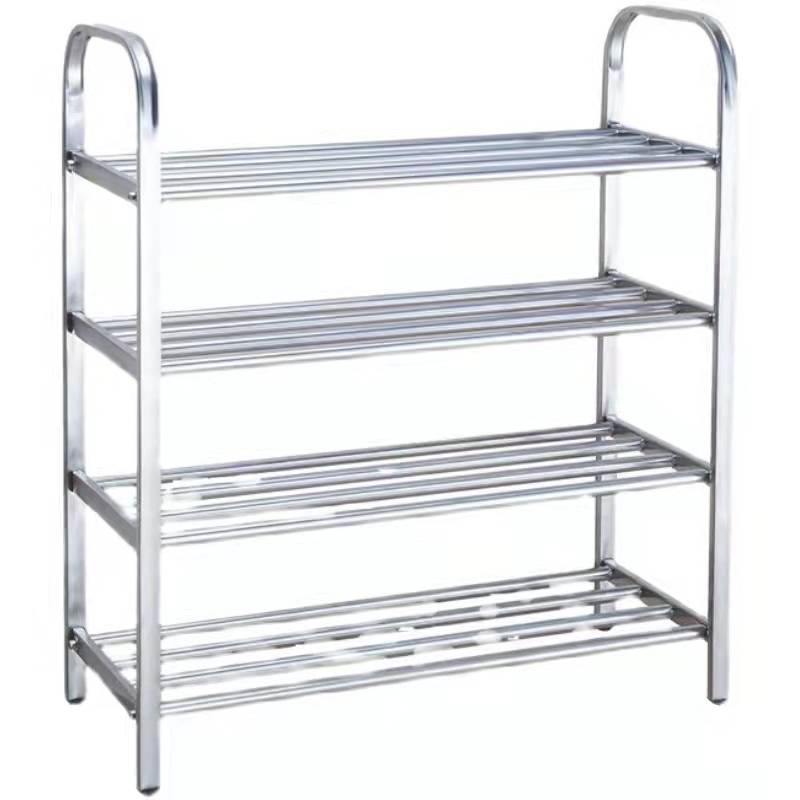 曲上鞋架不锈钢鞋架四层/个