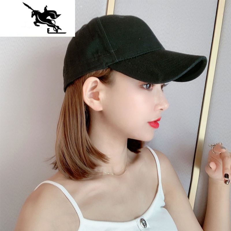 newlake假发帽子一体网红春夏女短发时尚韩版潮流修脸百搭鸭舌帽波波