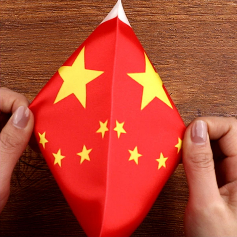 臻远ZY5082540 会议室桌面小红旗摆台 钻边水晶桌摆高清大图
