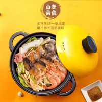 美厨(maxcook) 陶瓷煲养生煲 4.3L砂锅炖锅汤锅 家用明火燃气煲药膳煲 萌小七系列 MCT377