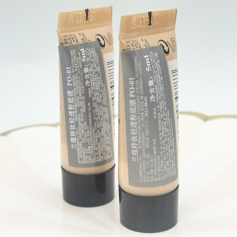 兰蔻 新持妆轻透粉底液 5ML*3 小样 PO-01象牙白遮瑕雾面清透