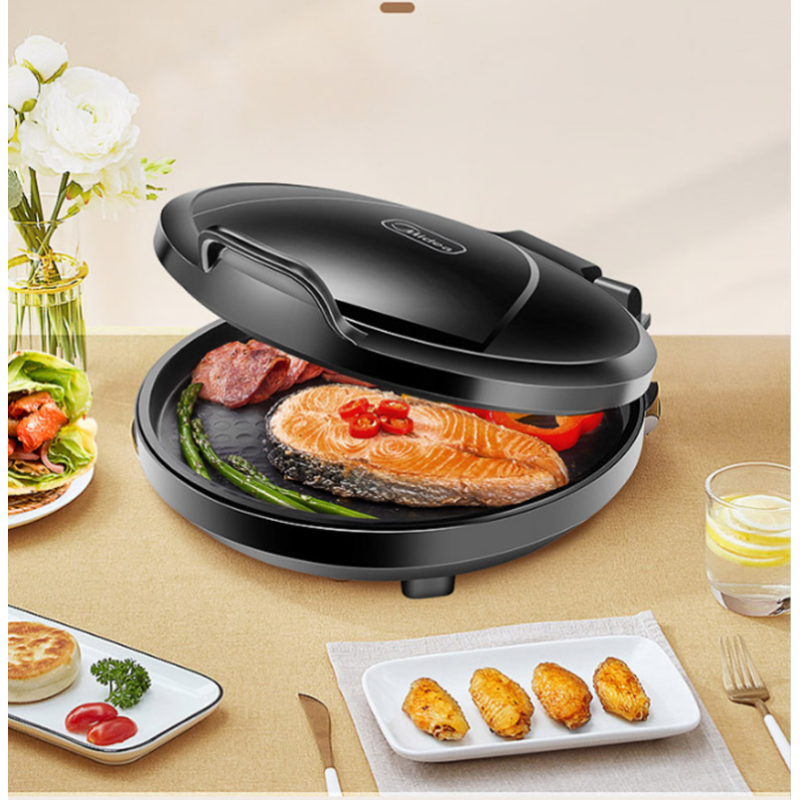 美的电饼铛双面加热煎烤机jhn30f视频